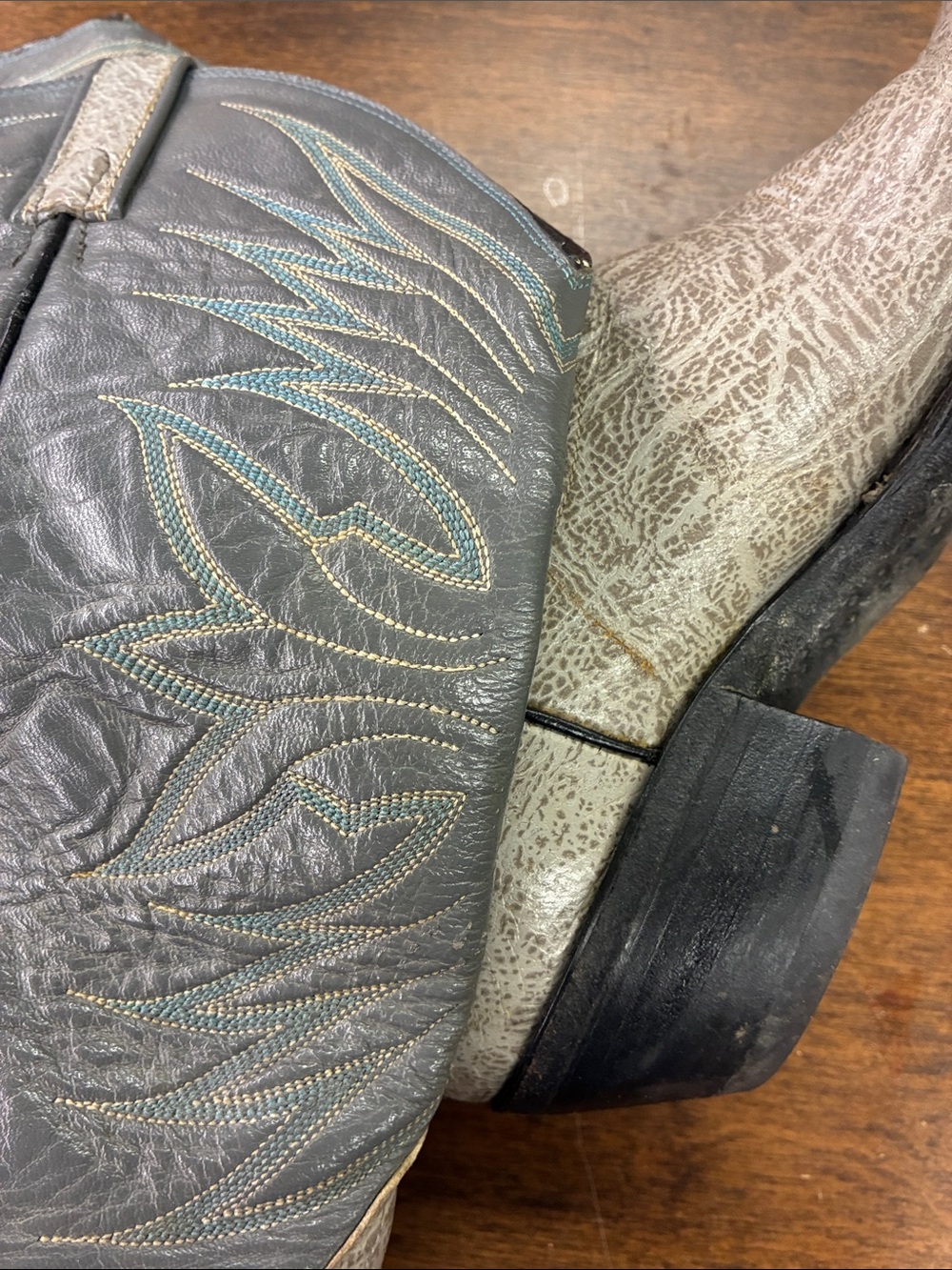 Dan Post Gray Western Cowboy Boots Size 11.5 B - Picture 5 of 5